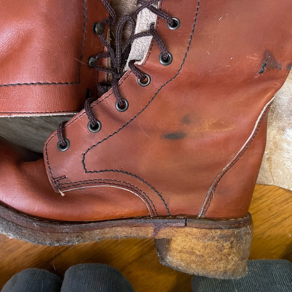 70s Vintage Thom Mcan Lace Up GoGo Boots w Gummy Sole - Picture 7 of 13